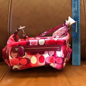 Small Pink & White Coach Purse